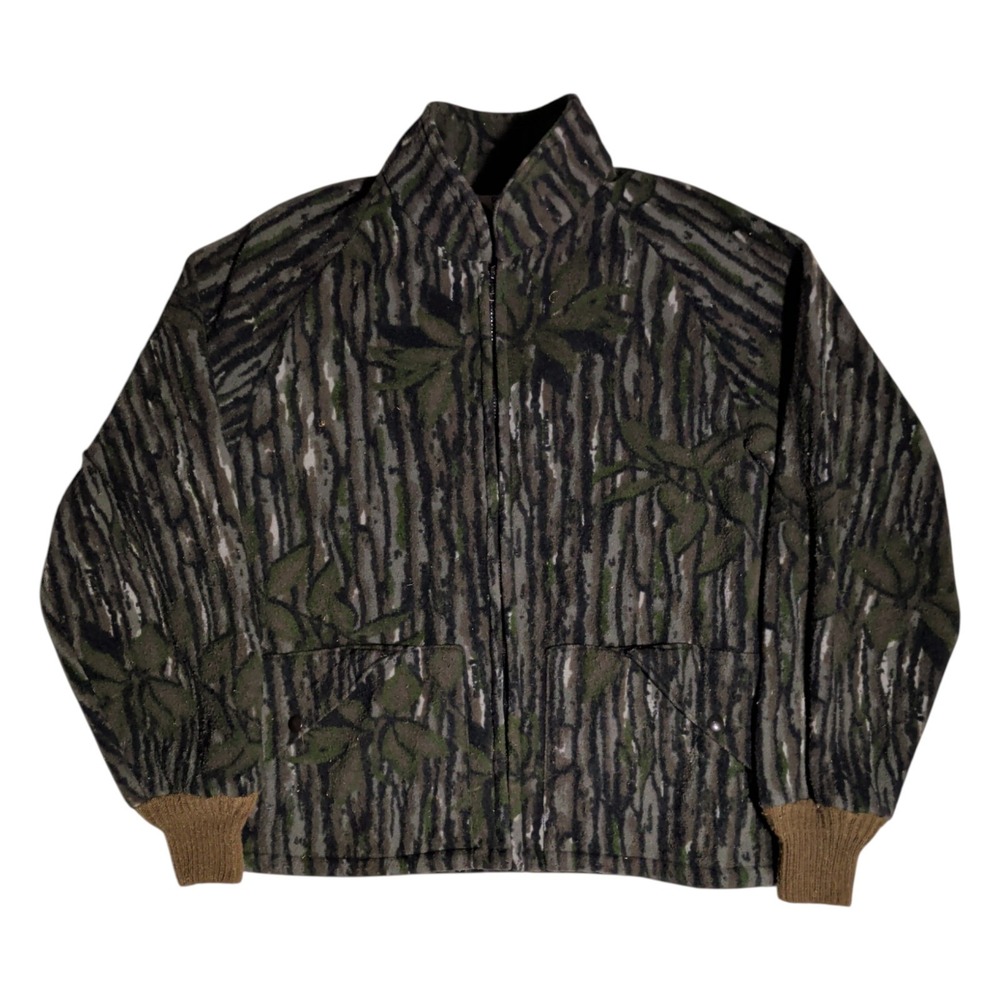 Vintage Walls PolarTuff Fleece Jacket Mens Size L Camo 80s Hunting Outdoor